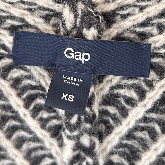 GAP Lambswool Chunky Knit Boxy Open Cardigan Layering Sweater Parisian Boho | XS - Picture 2 of 12